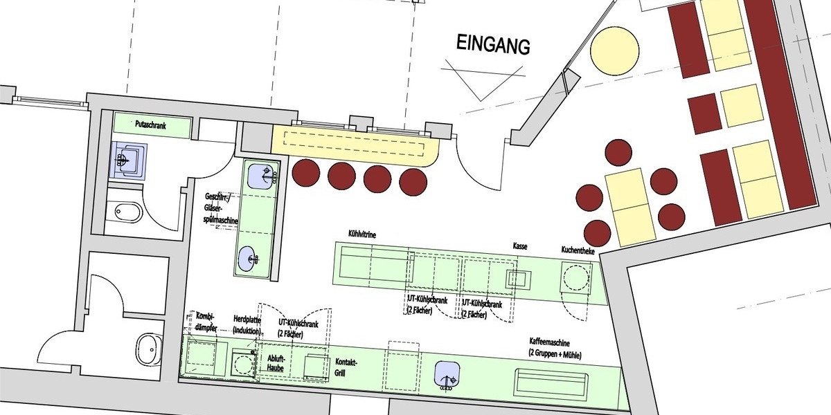 Grundriss EG, Möblierungsvorschlag